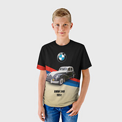 Футболка детская Винтажный автомобиль BMW 340, цвет: 3D-принт — фото 2