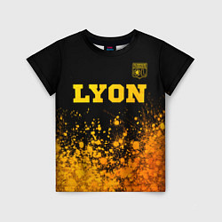 Футболка детская Lyon - gold gradient посередине, цвет: 3D-принт