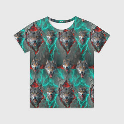 Детская футболка Паттерн из волков эпично