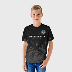 Футболка детская Leicester City sport на темном фоне посередине, цвет: 3D-принт — фото 2