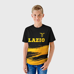 Футболка детская Lazio - gold gradient посередине, цвет: 3D-принт — фото 2