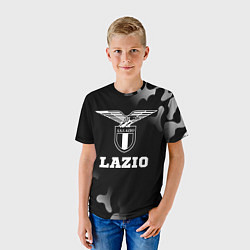 Футболка детская Lazio sport на темном фоне, цвет: 3D-принт — фото 2