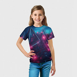 Футболка детская Конструкция с ярким свечением, цвет: 3D-принт — фото 2
