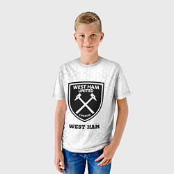 Футболка детская West Ham sport на светлом фоне, цвет: 3D-принт — фото 2
