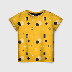 Детская футболка Геометрия в стиле мемфис на желтом