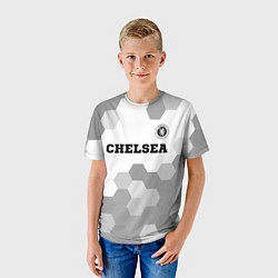 Футболка детская Chelsea sport на светлом фоне посередине, цвет: 3D-принт — фото 2