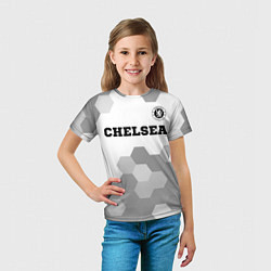 Футболка детская Chelsea sport на светлом фоне посередине, цвет: 3D-принт — фото 2