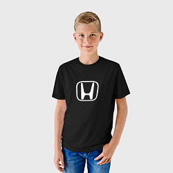 Футболка детская Honda white logo, цвет: 3D-принт — фото 2