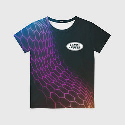 Футболка детская Land Rover neon hexagon, цвет: 3D-принт