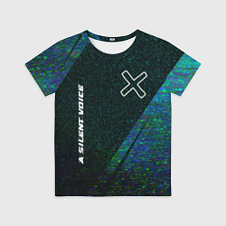 Футболка детская A Silent Voice glitch blue, цвет: 3D-принт