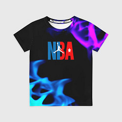 Футболка детская NBA neon flame, цвет: 3D-принт