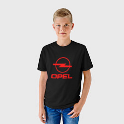Футболка детская Opel red logo auto, цвет: 3D-принт — фото 2