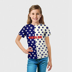 Футболка детская Roblox pattern, цвет: 3D-принт — фото 2