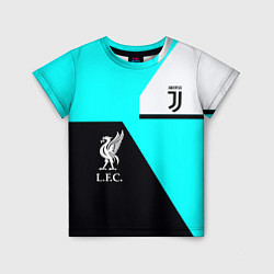 Футболка детская Juventus x Liverpool geometry, цвет: 3D-принт