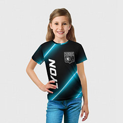 Футболка детская Lyon неоновые лампы, цвет: 3D-принт — фото 2