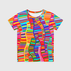 Футболка детская Абстрактная полноцветная живопись, цвет: 3D-принт