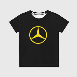 Футболка детская Mercedes logo yello, цвет: 3D-принт