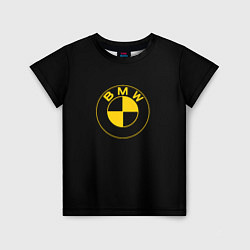 Футболка детская BMW logo yellow, цвет: 3D-принт