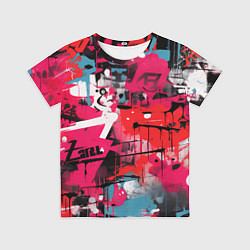 Футболка детская Красное граффити, цвет: 3D-принт