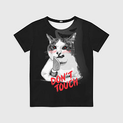 Футболка детская Сердитый кот с ножом, цвет: 3D-принт