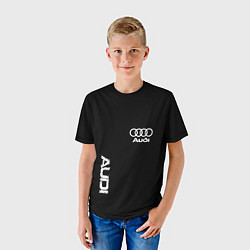 Футболка детская AUDI sport white, цвет: 3D-принт — фото 2