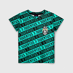 Футболка детская Juventus pattern logo steel, цвет: 3D-принт