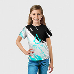 Футболка детская Assassins Creed краски текстура, цвет: 3D-принт — фото 2