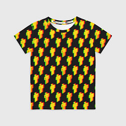 Футболка детская Billie Eilish glitch pattern, цвет: 3D-принт