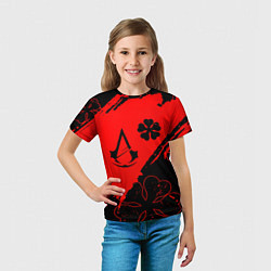 Футболка детская Assassins Creed logo clewer, цвет: 3D-принт — фото 2