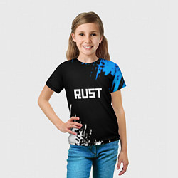 Футболка детская Rust краски текстура штрихи, цвет: 3D-принт — фото 2