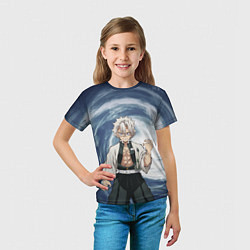 Футболка детская Столп Ветра Санеми Шинадзугава, цвет: 3D-принт — фото 2