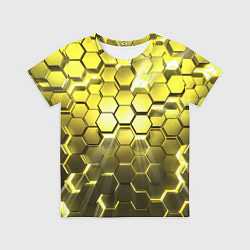 Футболка детская Золотые соты, цвет: 3D-принт