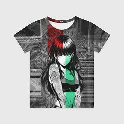 Футболка детская Девушка с татуированными плечами, цвет: 3D-принт