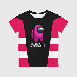 Футболка детская Among us geometry pink, цвет: 3D-принт