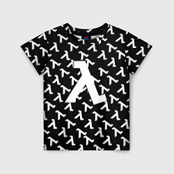 Футболка детская Half liife logo pattern, цвет: 3D-принт