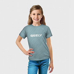 Футболка детская Geely серо-бирюзовый, цвет: 3D-принт — фото 2