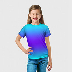 Футболка детская Неоновый градиент текстура, цвет: 3D-принт — фото 2