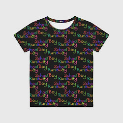 Футболка детская Logo - Schoolboy Runaway pattern, цвет: 3D-принт