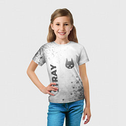 Футболка детская Stray - white gradient вертикально, цвет: 3D-принт — фото 2