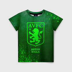 Футболка детская Aston Villa - green gradient, цвет: 3D-принт