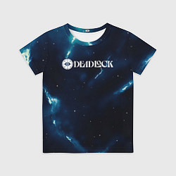 Футболка детская Deadlock logo синие молнии, цвет: 3D-принт