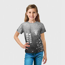 Футболка детская Aston Villa - grey gradient вертикально, цвет: 3D-принт — фото 2