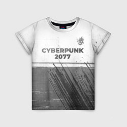 Футболка детская Cyberpunk 2077 - white gradient посередине, цвет: 3D-принт