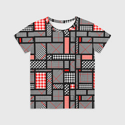 Футболка детская Узор в клетку, цвет: 3D-принт