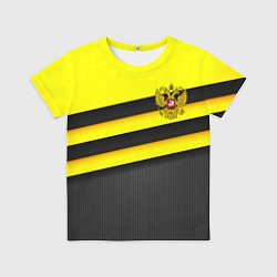 Футболка детская Герб РФ геометрия линии, цвет: 3D-принт