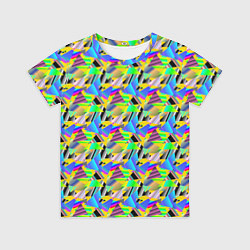 Футболка детская Треугольники голографический эффект - паттерн, цвет: 3D-принт