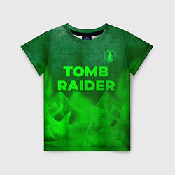 Футболка детская Tomb Raider - green gradient посередине, цвет: 3D-принт