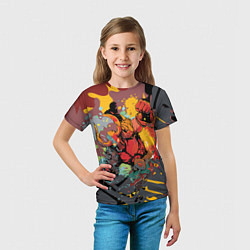 Футболка детская Красный викинг, цвет: 3D-принт — фото 2