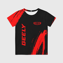 Футболка детская Geely - red gradient вертикально, цвет: 3D-принт