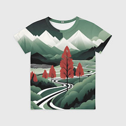 Футболка детская Дорога на природу, цвет: 3D-принт